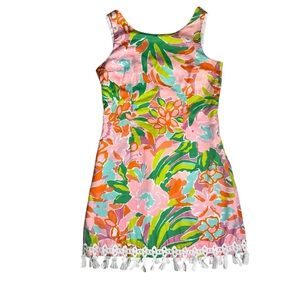 Lilly PulitzerTassel Bottom Sleeveless Lilly Pulitzer Dress Girls Size 10